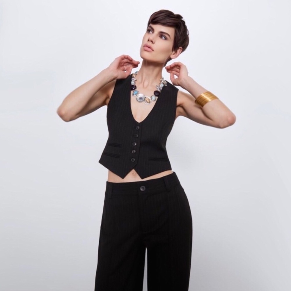 Zara Pin-Striped Pants - Picture 5 of 7